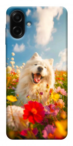 Чохол Happy dog in flowers для Galaxy A07