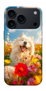 Чохол Happy dog in flowers для iPhone 17 Pro Max