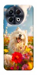 Чохол Happy dog in flowers для TECNO Spark 30 Pro (KL7)