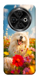 Чехол Happy dog in flowers для TECNO Spark 30C (KL5n)