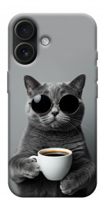 Чохол Grey cat coffee для iPhone 17