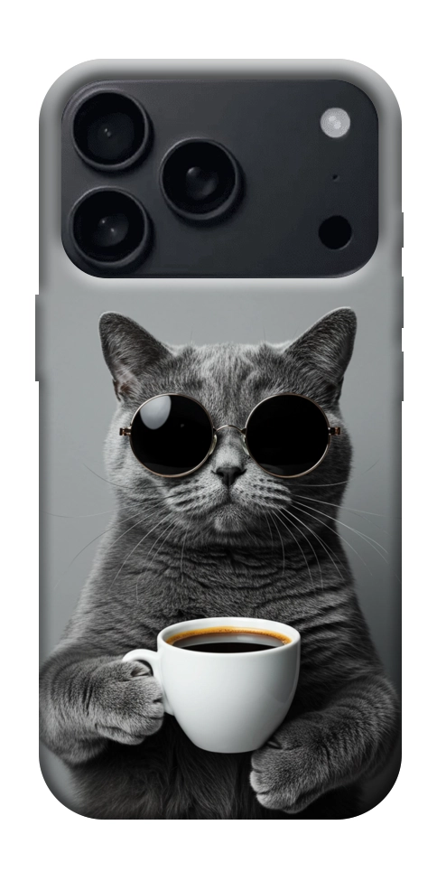 Чохол Grey cat coffee для iPhone 17 Pro Max