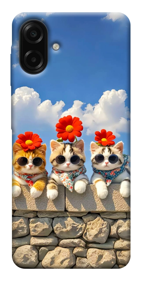 Чохол Flower cats для Galaxy A07