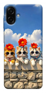 Чохол Flower cats для Galaxy A07