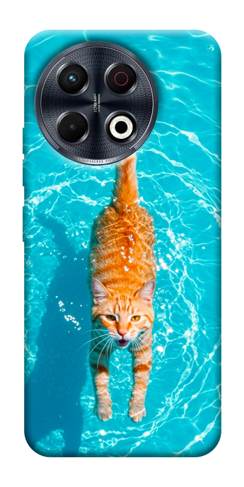 Чохол Cat swimming для TECNO Spark 30 Pro (KL7)