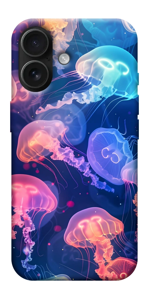 Чохол Neon jellyfishes для iPhone 17