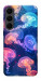 Чехол Neon jellyfishes для Galaxy S25 FE