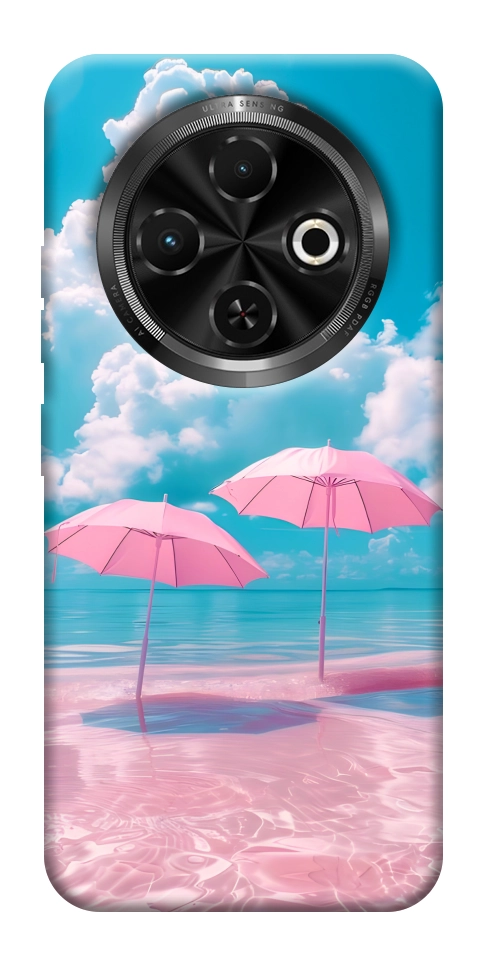 Чехол Розовые зонтики для TECNO Spark 30C (KL5n)