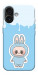 Чохол Labubu blue для iPhone 17