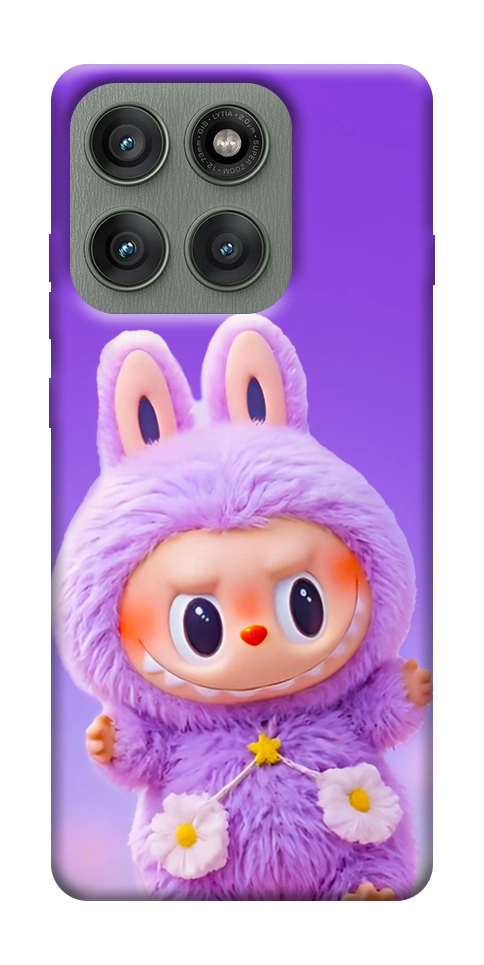 Чохол Labubu purple для Motorola Edge 60 Pro