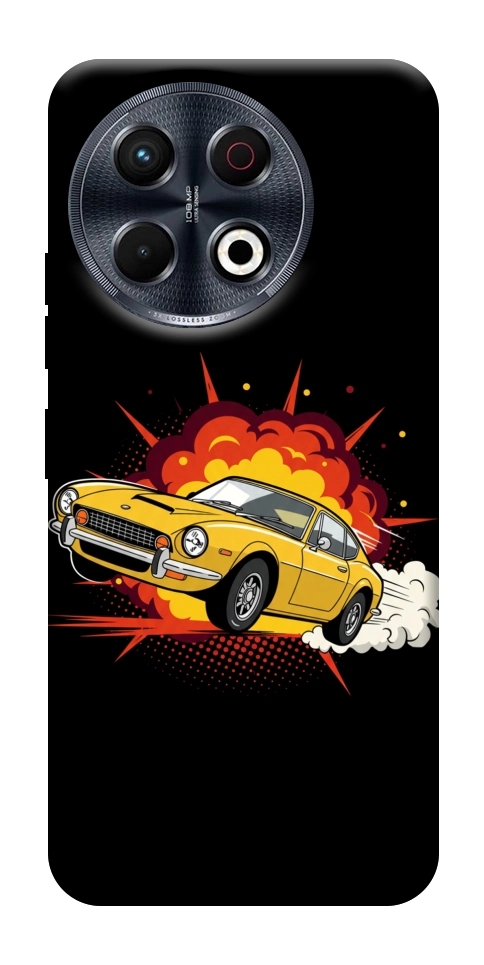 Чохол Retro comics car black для TECNO Spark 30 Pro (KL7)