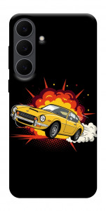 Чехол Retro comics car black для Galaxy S25 FE