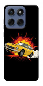 Чохол Retro comics car black для Motorola Edge 60 Fusion