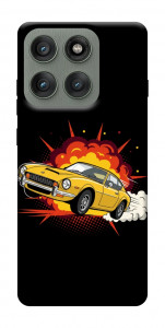 Чохол Retro comics car black для Motorola Edge 60 Pro