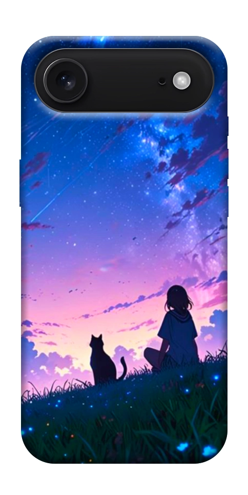 Чехол Space girl and cat для iPhone 17 Air