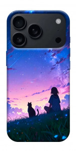 Чохол Space girl and cat для iPhone 17 Pro Max