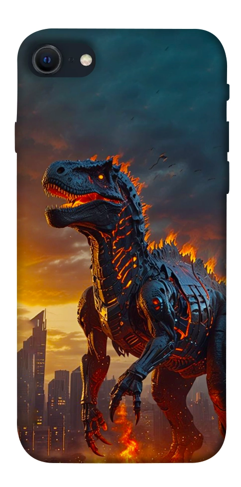 Чехол Fire dino для iPhone SE (2022)