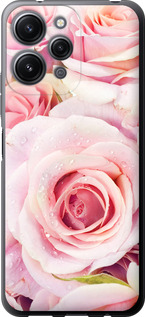 Чехол для Xiaomi Redmi 12 Розы (Розовый)