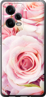 Чехол для Xiaomi Redmi Note 12 Pro 5G Розы (Розовый)