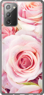 Чехол для Samsung Galaxy Note 20 Розы (Розовый)