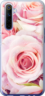 Чехол для Realme 6 Розы (Розовый)