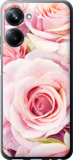 Чехол для Realme 10 Pro Розы (Розовый)