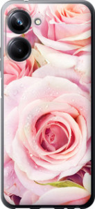 Чехол для Realme 10 Pro Розы (Розовый)
