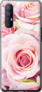 Чехол для Oppo Reno 3 Pro Розы (Розовый)