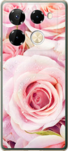 Чехол для Infinix Note 40 Pro 4G Розы (Розовий)