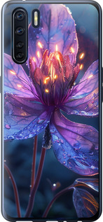 Чехол для Oppo A91 Магический цветок (Фиолетовый)