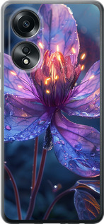 Чехол для Oppo A58 4G Магический цветок (Фиолетовый)
