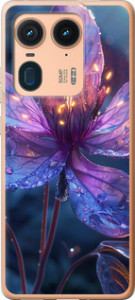 Чехол для Motorola Edge 50 Ultra Магический цветок (Фиолетовый)