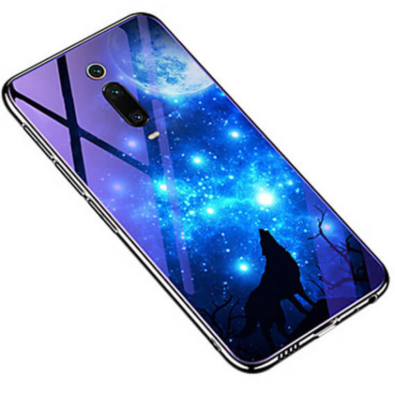 

TPU+Glass чехол Fantasy с глянцевыми торцами для Xiaomi Mi 9T Pro (Лунная ночь) 718125