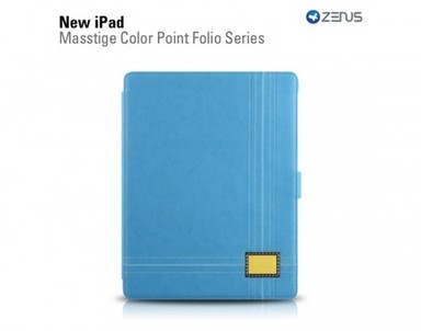 Кожаный чехол (2 цвета) Zenus Masstige Color Point Foilo Series для New iPad 3 / iPad 2