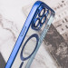 Купить TPU чехол Fibra Chrome with Magnetic safe для Apple iPhone 13 Pro (6.1") (Blue) на vchehle.ua