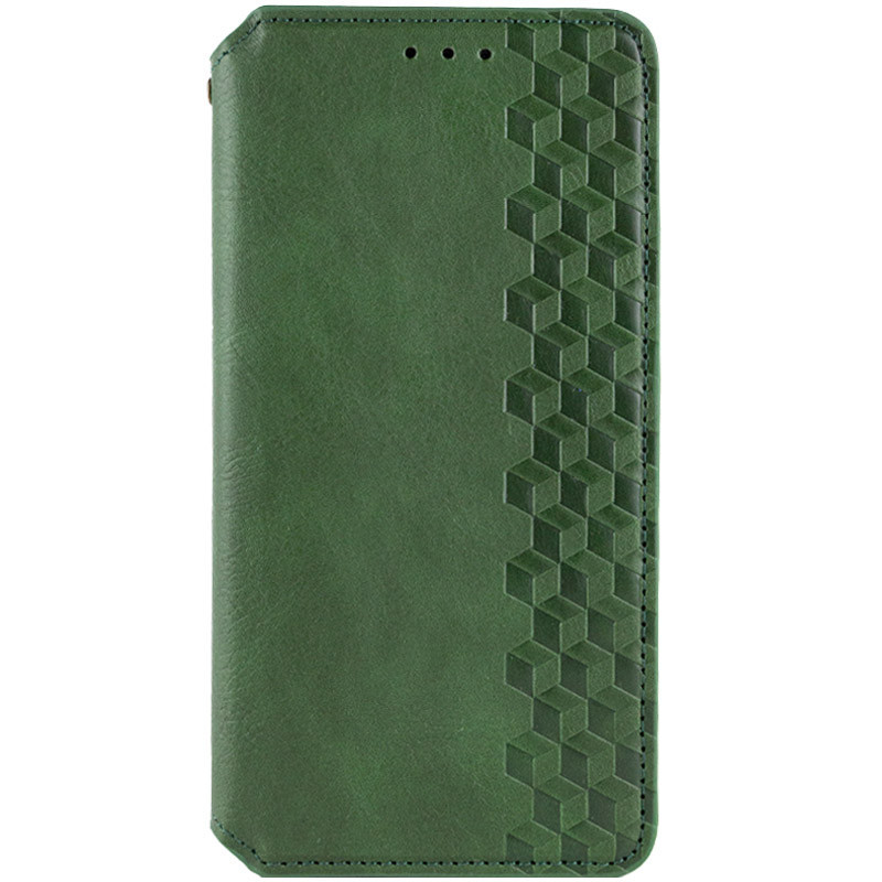 Кожаный чехол книжка GETMAN Cubic (PU) для Samsung Galaxy S21 FE (Зеленый)