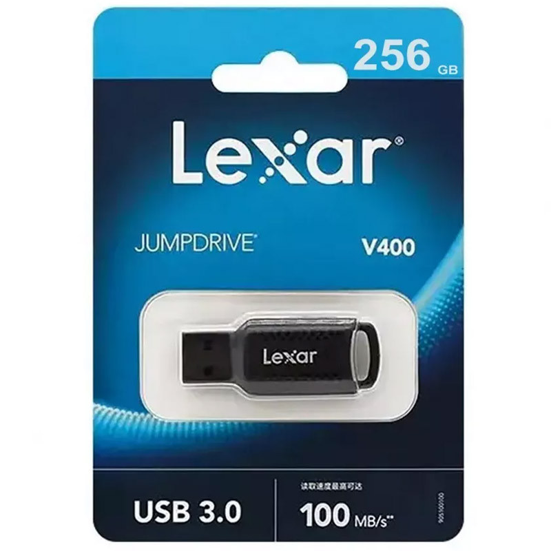 Флеш накопитель LEXAR JumpDrive V400 (USB 3.0) 256GB (Black) в магазине vchehle.ua