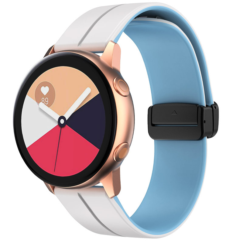 Силіконовий ремінець Classy для Smart Watch 20mm (White / Blue)