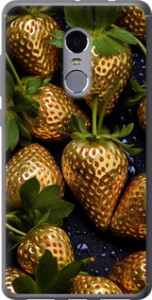 Чохол Золота полуниця на Xiaomi Redmi Note 4