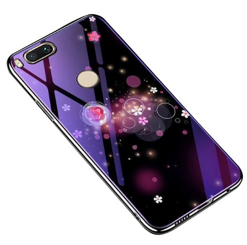 

TPU + Glass чохол Fantasy з глянцевими торцями для Xiaomi Mi 8 Lite (Бульбашки і квіти) 665712