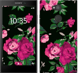 Чехол Розы на черном фоне для Sony Xperia L2 H4311