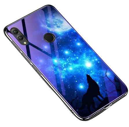 

TPU+Glass чехол Fantasy с глянцевыми торцами для Huawei Honor Play (Лунная ночь) 682952