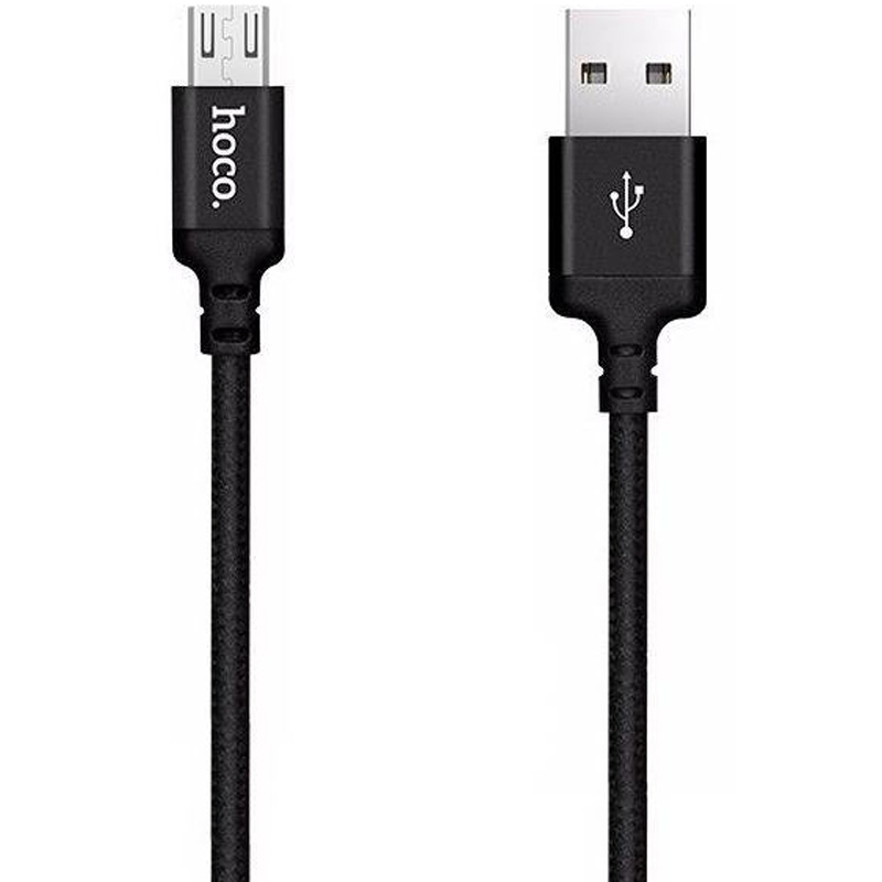 Фото Дата кабель Hoco X14 Times Speed USB to MicroUSB (1m) (Чорний) на vchehle.ua
