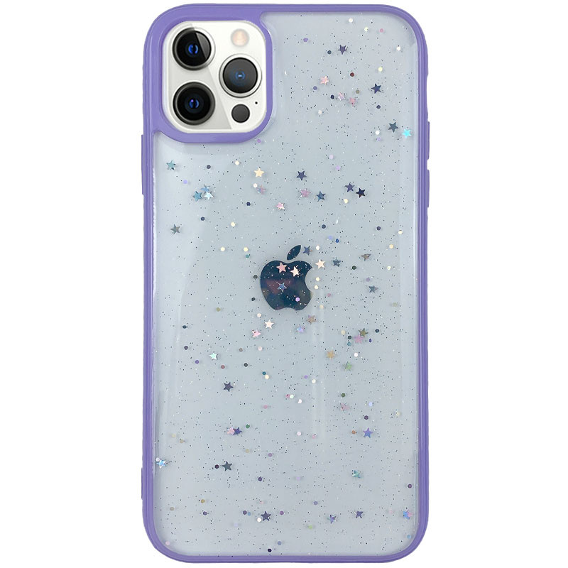 

TPU+PC чохол Shiny Stars для iPhone 12 (Бузковий) 1091525