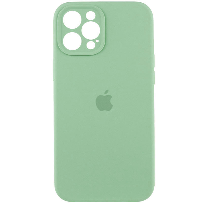 Чехол Silicone Case Full Camera Protective (AA) для Apple iPhone 12 Pro Max (6.7") (Зеленый / Pistachio)