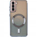 Фото TPU чехол Delight case with Magnetic Safe с защитными линзами на камеру для Samsung Galaxy S21 FE (Серый / Lavender Gray) на vchehle.ua