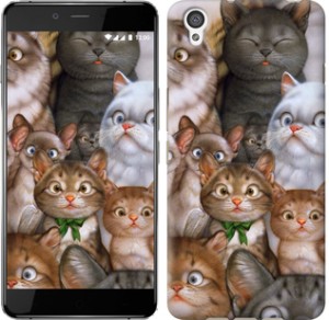 Чехол коты для OnePlus X