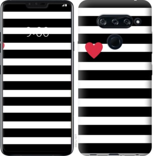 

Чехол Черно-белые полосы для LG V40 ThinQ 751859
