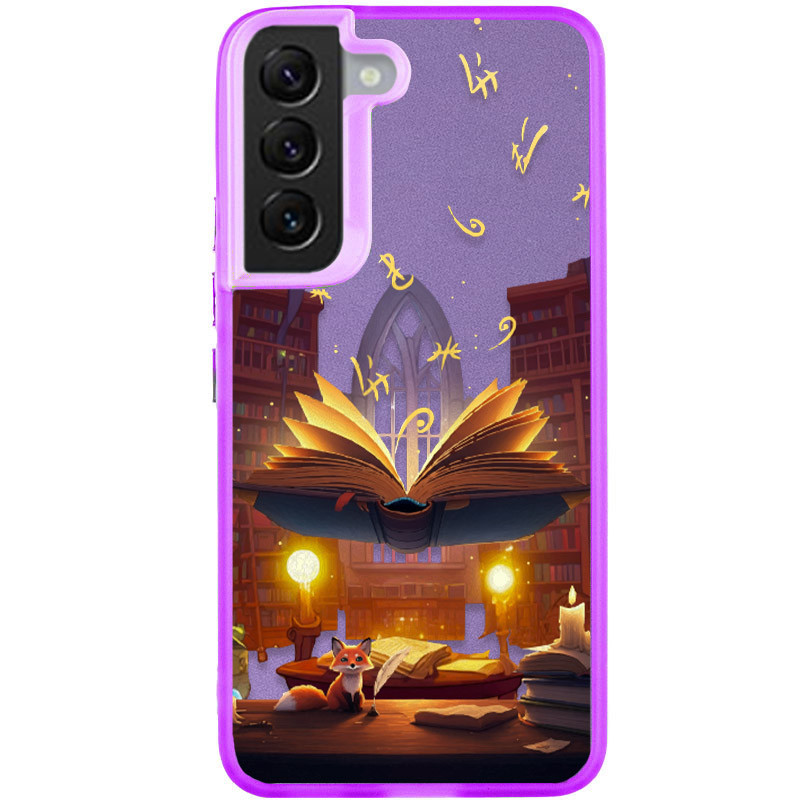 TPU+PC чохол TakiTaki Fantasy magic glow на Samsung Galaxy S22+ (Libraby - Purple)