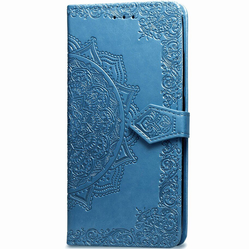 Шкіряний чохол (книжка) Art Case з візитницею на Samsung A750 Galaxy A7 (2018) (Синій)